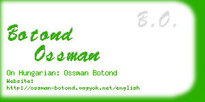 botond ossman business card
